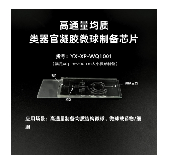 高通量均质类器官凝胶微球制备芯片（适用于80-200μm微球制备）