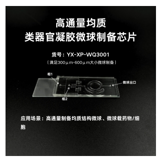 高通量均质类器官凝胶微球制备芯片